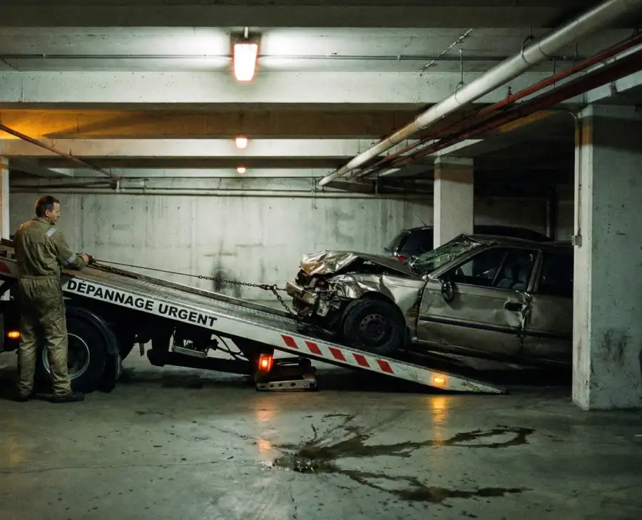 retrait de voiture accidentée