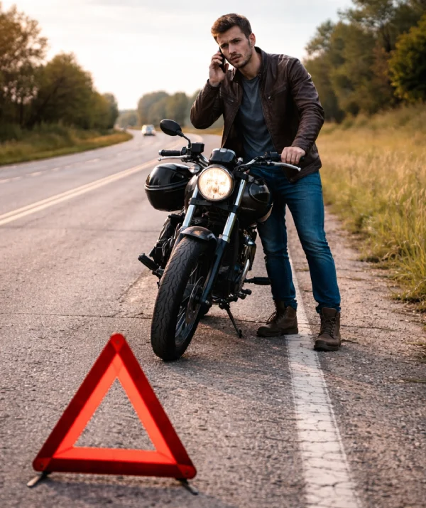 moto en panne à Bruxelles