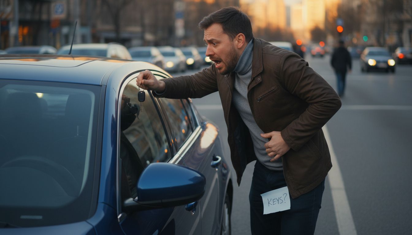 Image illustrant clés oubliées voiture bruxelles